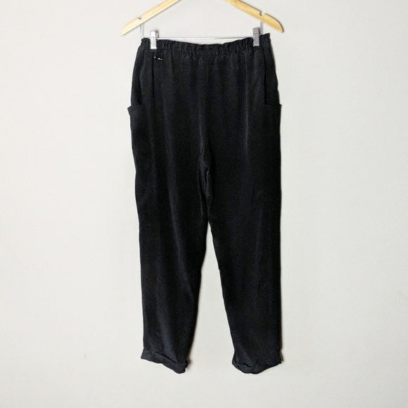 Aritzia Wilfred Silk Black Marais Cropped Pant M - Picture 3 of 7